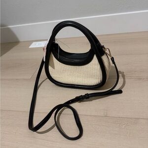 Elegant Black and Cream Women's Handbag